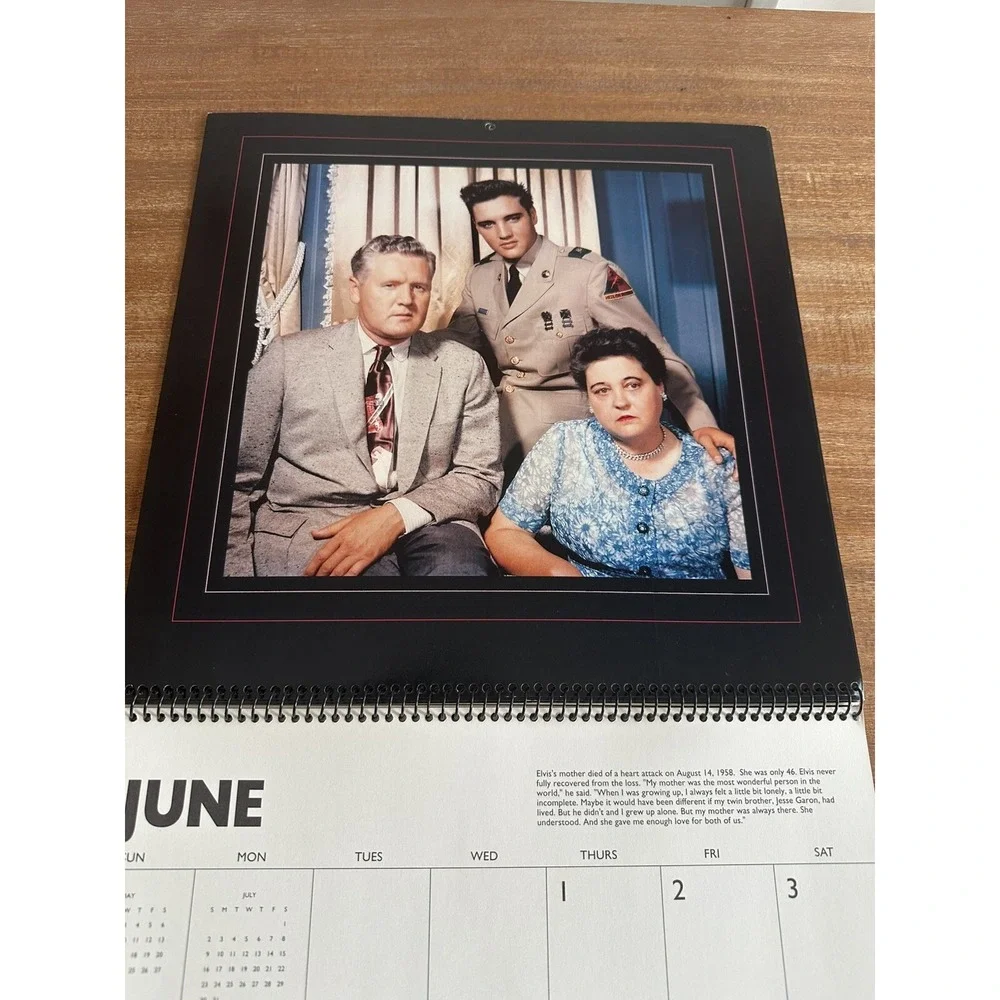 VINTAGE 1995 ELVIS PRESLEY CALENDAR UNMARKED‎